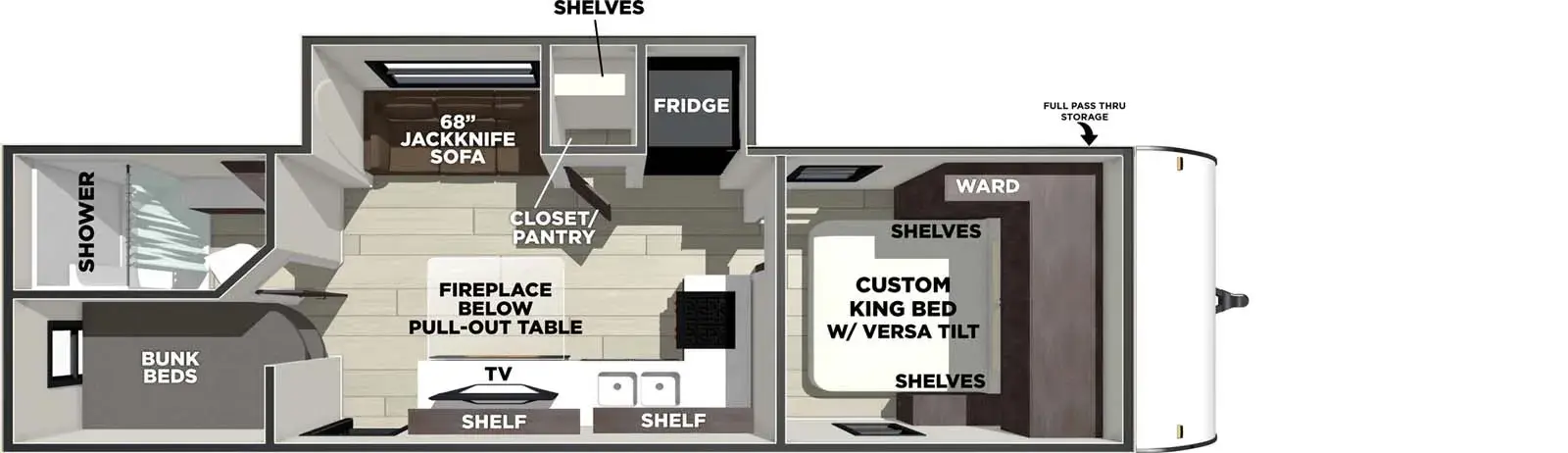 New 2026 Forest River RV Salem Cruise Lite 26ICE — floorplan 1