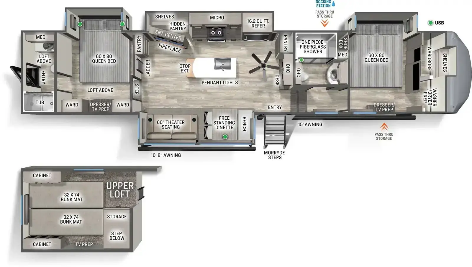 New 2027 Forest River 4002FB — floorplan 1