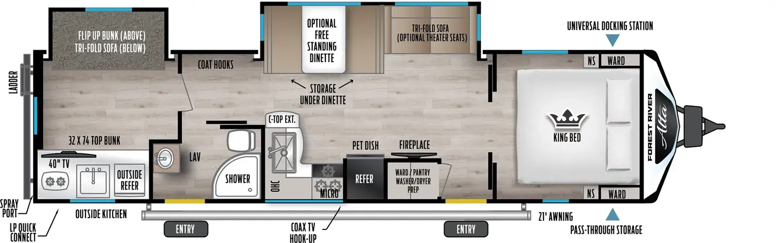 New 2026 EAST TO WEST Alta 3150KBH — floorplan 1