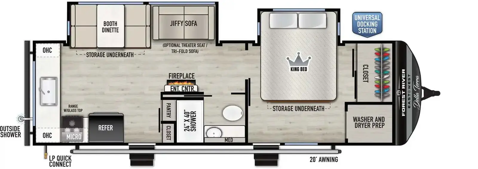 New 2026 EAST TO WEST Della Terra 263RK — floorplan 1