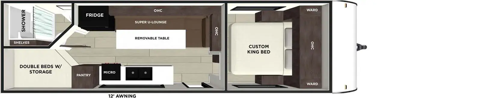 New 2026 Forest River RV Salem FSX 266BHLE — floorplan 1