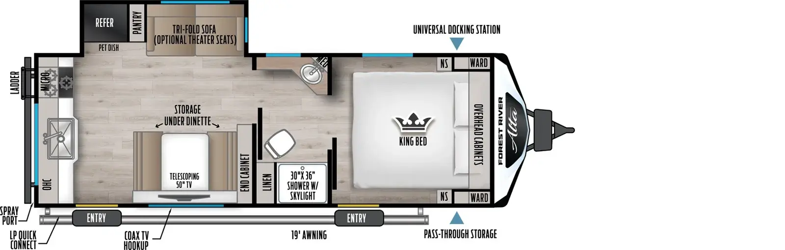 New 2026 EAST TO WEST Alta 2375KRK — floorplan 1