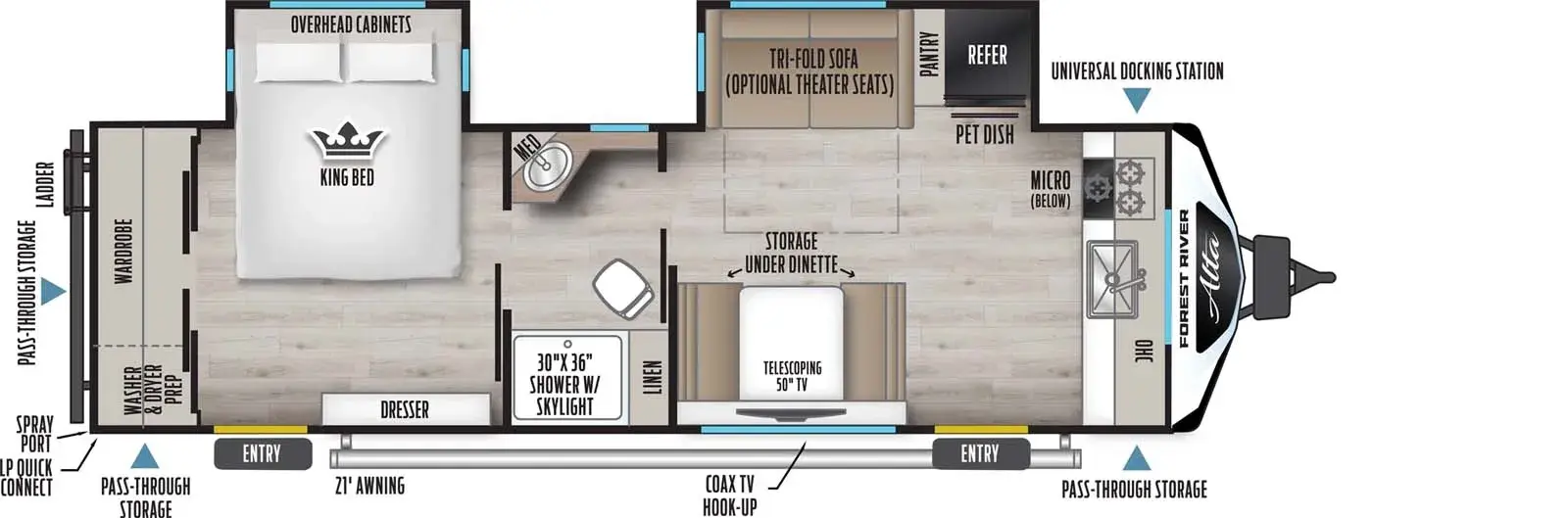 New 2026 EAST TO WEST Alta 2775KFK — floorplan 1