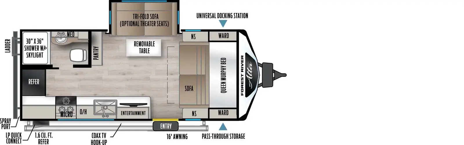 New 2027 Forest River 1900MMK — floorplan 1