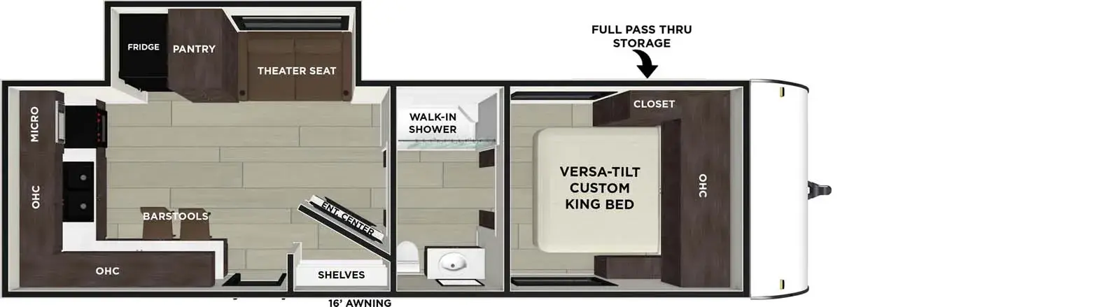 New 2026 Forest River RV Salem 22ERAS — floorplan 1