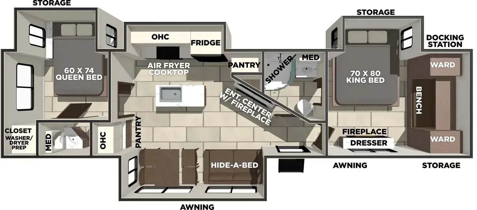 New 2026 Prime Time RV LaCrosse 3510DB — floorplan 1