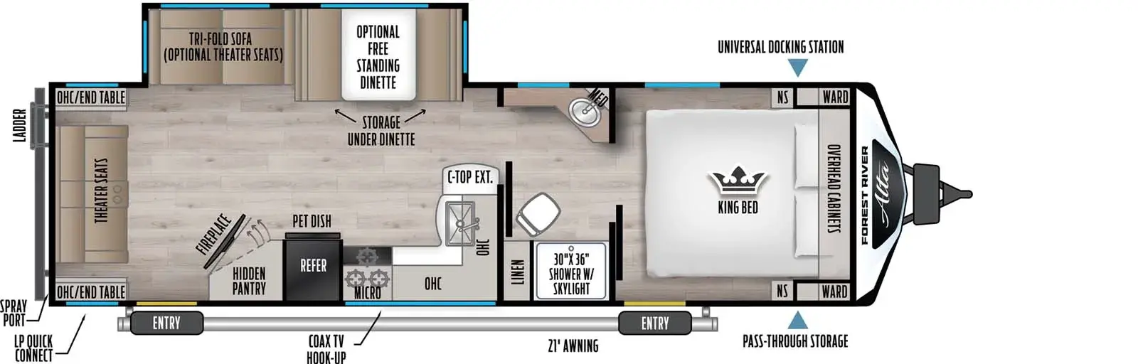 New 2027 Forest River 2850KRL — floorplan 1