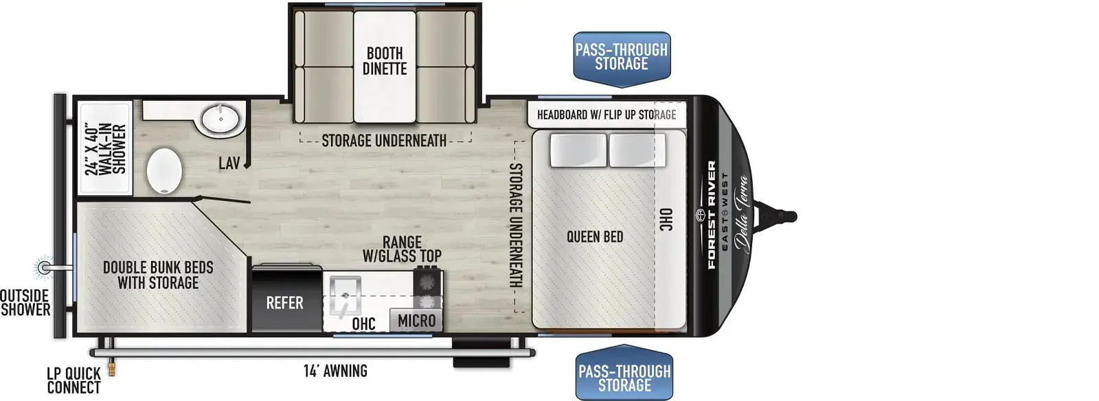 New 2026 EAST TO WEST Della Terra 191BH — floorplan 1