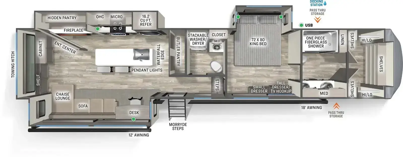 New 2027 Forest River 3900HBLR — floorplan 1