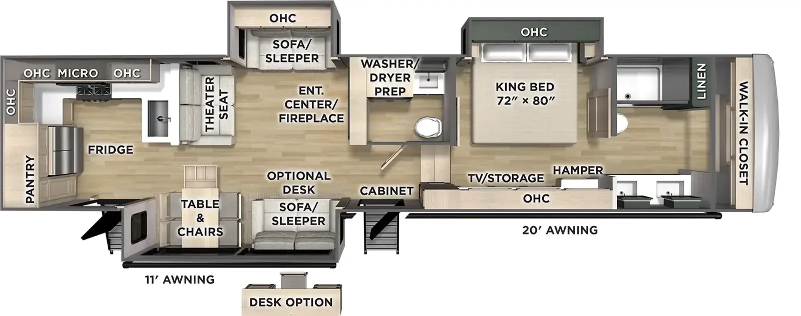 New 2026 Forest River RV Columbus 384RKH — floorplan 1