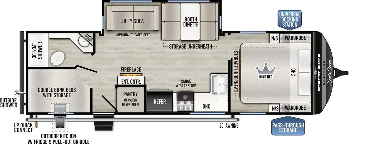 Used 2026 EAST TO WEST Della Terra 262BH — floorplan 1