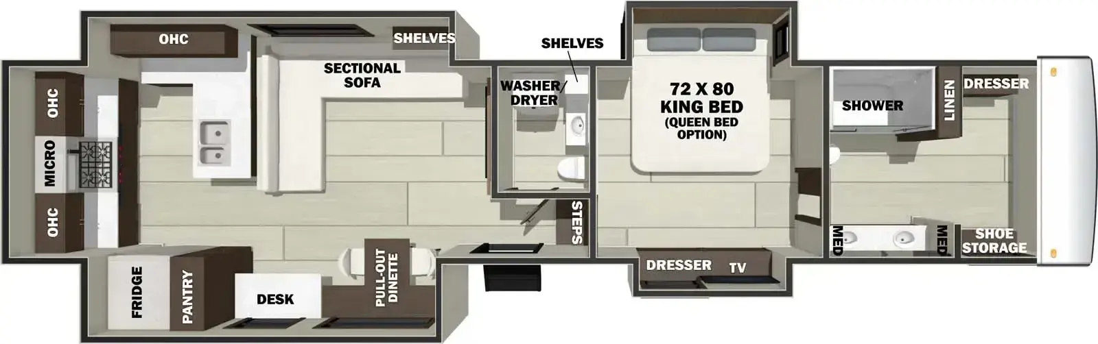 New 2027 Forest River RV RiverStone 43BFC — floorplan 1