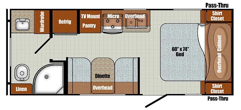 New 2026 Gulf Stream RV Vintage Cruiser 19RBS — floorplan 1