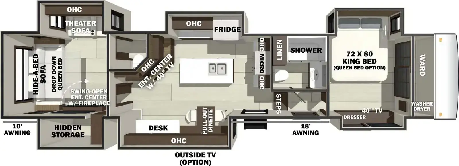 New 2025 Forest River RV RiverStone 442MC — floorplan 1