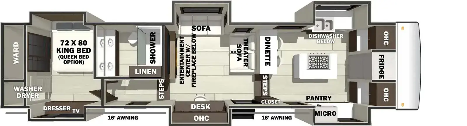 New 2026 Forest River RV RiverStone 421FK — floorplan 1