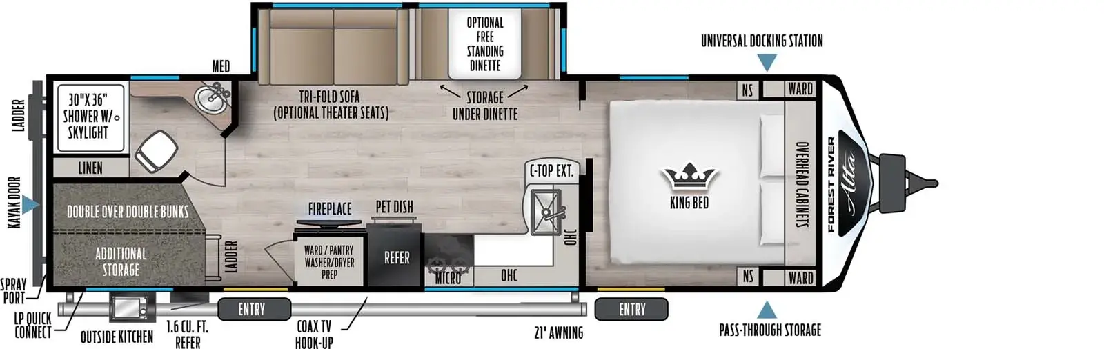 New 2026 EAST TO WEST Alta 2800KBH — floorplan 1